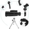 Monocular Telescope, 12x50 Monocular Telescope, Life Waterproof BAK4 Prism Lens Binocular Fogproof Binocular with Smartphone Adapter and Tripod for Adult Bird Watching Outdoor Travel view 2