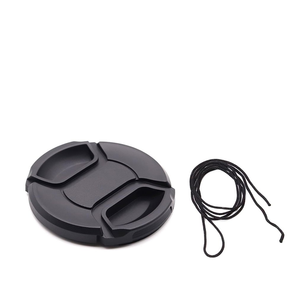 Center Pinch Lens Cap Lid Cover 62 67 72 77 82 86 mm Universal Plastic for Sony for Canon Excellent(82mm)