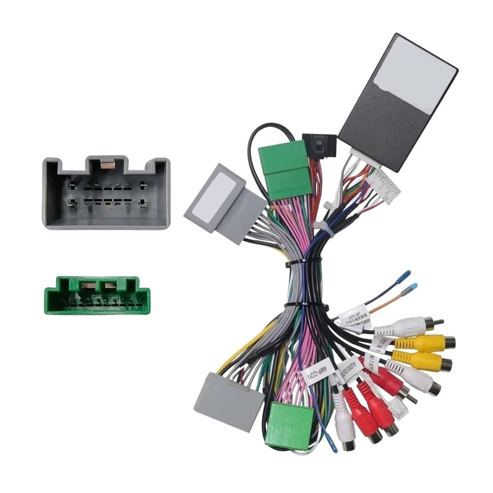 16Pin Car Stereo Wire Harness Power Cable with Canbus Box Decoder Compatible for Volvo S80