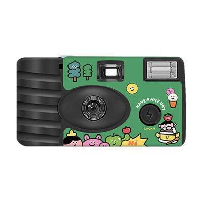 JINPIAOPIAO Retro Disposables Film Camera with Builts in 27 Photos Easy Operate for Beginners and Travelers for Instantly