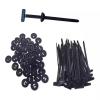 10 Pcs Cable Tie Buckle With Pin & Button Design Plastic Cable Ties Tool for Car Daily Repair Bumper Clips view 1