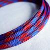 10M Expandable PET Cable Sleeves - Braided Snakeskin Wire Protector for Cables, Flame Retardant, Customizable Sizes(Red Blue,16mm) view 1