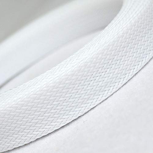 1pc Colorful PET Expandable Cable Sleeve - High Density Spiral Wire Wrap Gland Sheath for Protection (2mm-50mm)(White,3MM*5M)