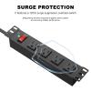 10 inch Rack PDU,4 Outlets Rack Mount PDU Power Strips, 1U Rack Mount,Rack Mount Power Strips for 10'' Mini Server Cabinets/Rack,1200J Surge Protection/15A Overload Switch,6FT 14AWG Extension Cord view 3