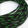 10M Expandable PET Cable Sleeves - Braided Snakeskin Wire Protector for Cables, Flame Retardant, Customizable Sizes(Black Green,3mm) view 1