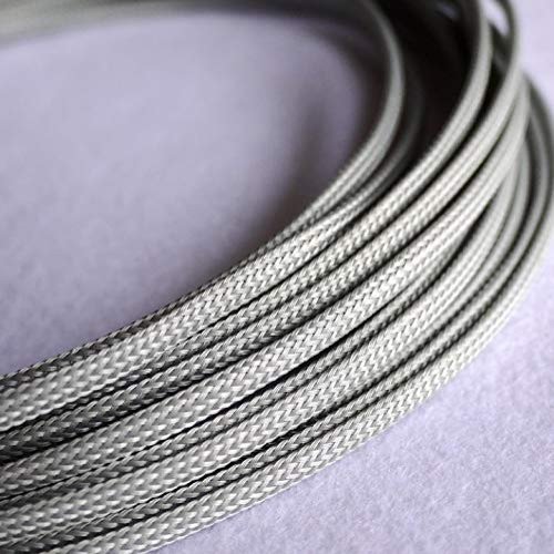 10M Expandable PET Cable Sleeves - Braided Snakeskin Wire Protector for Cables, Flame Retardant, Customizable Sizes(Grey,4mm)