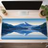 Mouse Pad Mountain Gaming Mouse Pad Blue Computer Desk Mat Keyboard Mat with Stitched Edges Waterproof Anti-Slip Rubber Base Smooth Surface PC for Home Office Accessories, Gifts 48 x 24 in PjY7118 0-1 view 2
