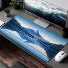 Mouse Pad Mountain Gaming Mouse Pad Blue Computer Desk Mat Keyboard Mat with Stitched Edges Waterproof Anti-Slip Rubber Base Smooth Surface PC for Home Office Accessories, Gifts 48 x 24 in PjY7118 0-1 view 3