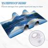 Mouse Pad Mountain Gaming Mouse Pad Blue Computer Desk Mat Keyboard Mat with Stitched Edges Waterproof Anti-Slip Rubber Base Smooth Surface PC for Home Office Accessories, Gifts 48 x 24 in PjY7118 0-1 view 4