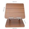 Aurovibe Wooden Laptop Stand, Laptop Bracket, Aluminum y Support with Dark Wood Veneer, Stable and top Stand for Cell Ph and Ts view 2