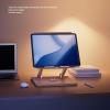 Aurovibe Wooden Laptop Stand, Laptop Bracket, Aluminum y Support with Dark Wood Veneer, Stable and top Stand for Cell Ph and Ts view 3