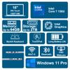 Dell Inspiron 16 5640 Business Laptop 16" WUXGA IPS Touch (100% sRGB) Intel 10-core Core 7 150U 32GB DDR5 1TB SSD Backlit Fingerprint FHD Privacy Camera ExpressCharge Win11Pro view 3