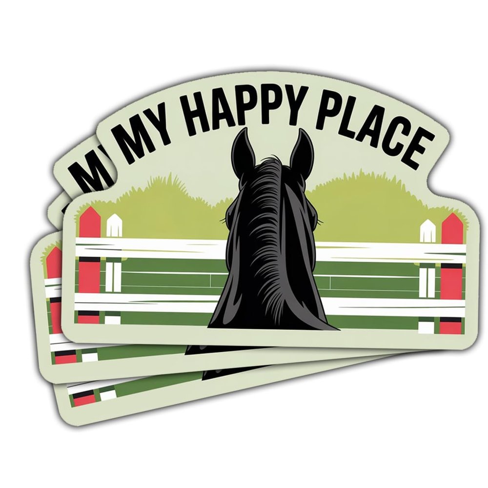 (3 Pcs) Funny Horse Stickers for Laptop, Water Bottle, Car  Cute Horses Lover Vinyl Decals with Quotes, Waterproof Sticker for Horse Barn  Gifts for Cowgirls, Barn Owners, Riders