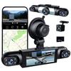 4 Channel Dash Cam 360 View, 1080P Front and Rear Inside, Left Right Dash Camera for Cars, Night Vision, WiFi & APP Control, G-Sensor, Loop Recording with 64GB SD Card view 1