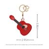 MC Fashion PU Leather Keychain Holder Case Compatible with AirTag, Cute Guitar Charm Key Ring GPS Tracker Case (Red) view 3