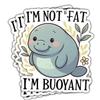 (3 Pcs) Funny Manatee Stickers for Water Bottle, Laptop, Journal, Cute Sea Cow Vinyl Decals for Ocean Animal Lovers, Florida Mermaid Gift for Women Men Couple on Beach Trip view 1