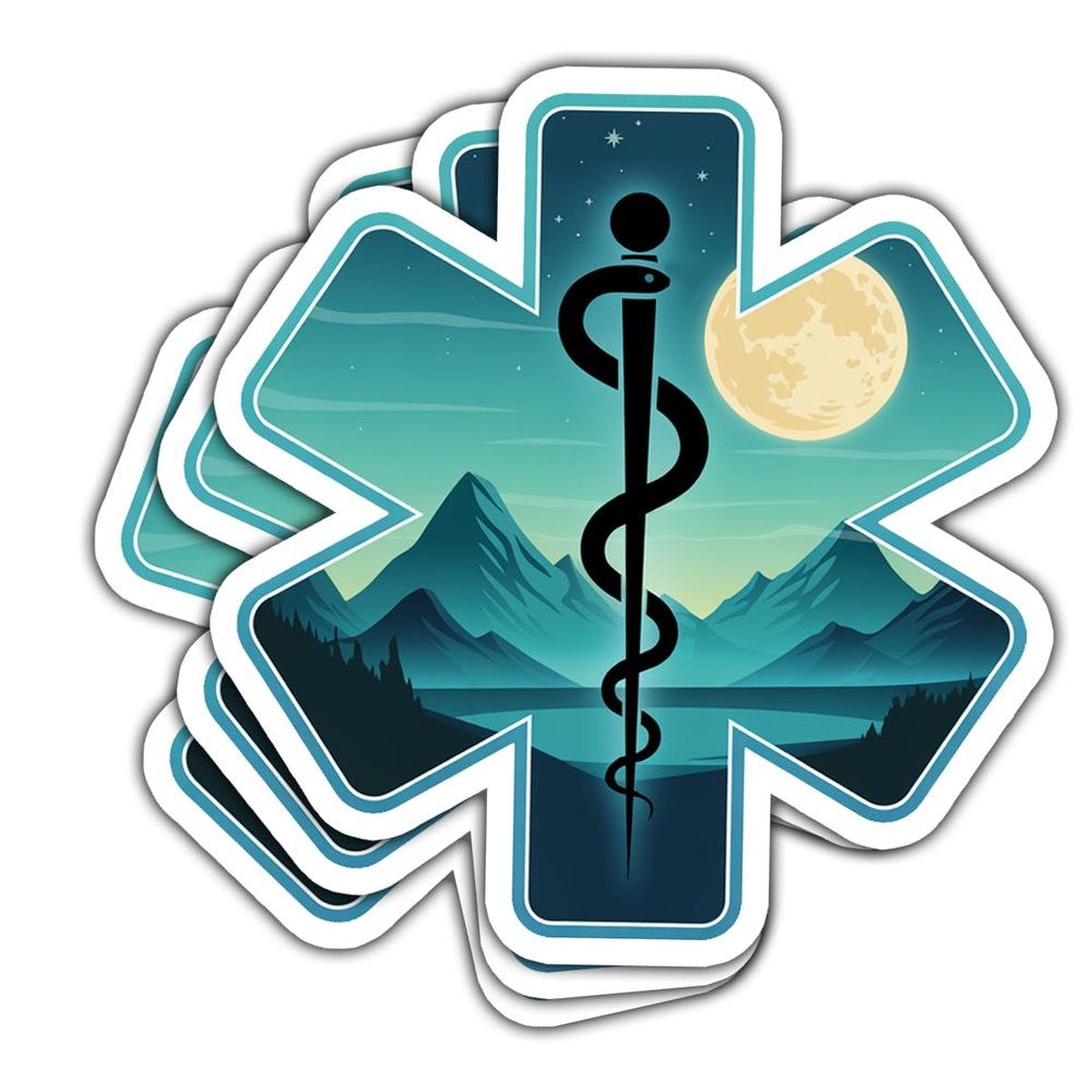 (3 Pcs) EMT Stickers, Medical Vinyl Decals with Sayings CPR Saves Lives, If You Fib You Get Paddled, Sticker for Medical Services, Funny EMS Stickers for Laptops, Water Bottles, Gear Bags