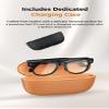 Domars Ultra AI Smart Glasses with 3600mAh Charging Case, 8MP Camera, Built-in ChatGPT, Voice Assistant, Hands-Free Recording & Translation, 32GB Memory, for Travel & Office (Anti-Blue Light) view 3