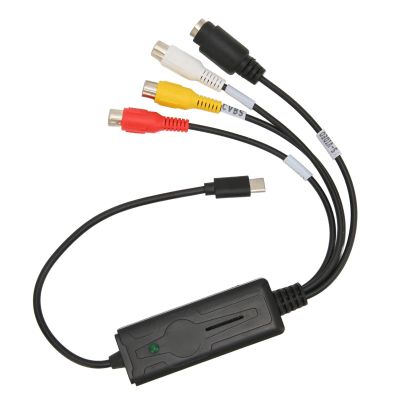 Keenso Type C 2.0 Sound Video Card for 10 8.1 8 7, Adjustable Sound Video Card to USB Converter Adapter for Web Conferencing