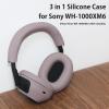 Adhiper 3-in-1 Silicone Case Sweat Covers for Sony WH-1000XM6 Headphones Accessories, XM6 Cover Silicone Ear Pads Covers & Headband Cover & Ear Cups Protector, Washable & Sweatproof - Smoky Pink view 2