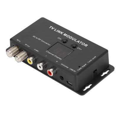 Keenso TM70 UHF Modulator IR Extender Adapter with Adjustable Output Level for TV Settop Box Users Black Remote Controlled