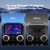 10.2" Car Radio Stereo for Jeep Wrangler JK 2007-2018/Compass/Grand Cherokee, Plug and Play Android 13 Head Unit with Carplay/Android Auto/1080P Backup Camera/AM & FM view 2