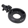 Keenso Mount Adapter for Camera Flash Bracket with Strategic Umbrella Alignment for LED Light Softbox Beauty Dish Reflector, Easy Mounting, PhotographersStudio, ABSAluminum Alloy, Black view 3