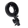 Keenso Mount Adapter for Camera Flash Bracket with Strategic Umbrella Alignment for LED Light Softbox Beauty Dish Reflector, Easy Mounting, PhotographersStudio, ABSAluminum Alloy, Black view 4