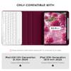 JKSML for iPad 11/10th Generation Case with Keyboard 11-inch A16 2025 10th Gen 10.9 Inch 2022 Wireless Detachable Folio Keyboard Cover Thin & Light with Pencil Holder, Wine Red view 2