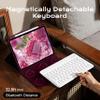 JKSML for iPad 11/10th Generation Case with Keyboard 11-inch A16 2025 10th Gen 10.9 Inch 2022 Wireless Detachable Folio Keyboard Cover Thin & Light with Pencil Holder, Wine Red view 3