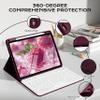 JKSML for iPad 11/10th Generation Case with Keyboard 11-inch A16 2025 10th Gen 10.9 Inch 2022 Wireless Detachable Folio Keyboard Cover Thin & Light with Pencil Holder, Wine Red view 4