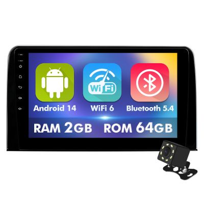 10.1 Inch IPS Touchscreen Android 14 Car Stereo for Honda CR-V 2017-2021 with Wireless CarPlay & Android Auto 2+64GB Car Radio, Support GPS, WiFi 6, Bluetooth,5.4, FM, Backup Camera, SWC, Dual USB