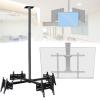 4-screen Ceiling TV Mount, 1.2-2m Height Adjustable Hanging Ceiling TV Bracket with 360 Rotation, Up/Down Angle Adjustment 15 Hanging Bracket,Maximum Load-Bearing Capacity 150kg,For 32"-75" Screens view 1