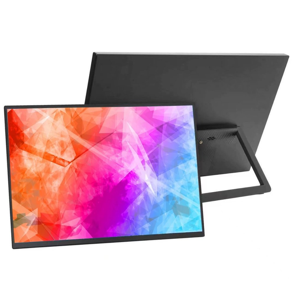 cjc 15.6" FHD Portable Touch Screen Monitor with Kickstand - USB C HDMI External Travel Display for Laptop, Phone, Gaming Console, Second Screen (15.6 60Hz)