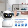 1080p hd Security Camera with Night Vision, 355 pan/tilt Coverage, Motion Detection and Two-Way Audio, White view 2