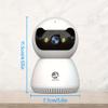 1080p hd Security Camera with Night Vision, 355 pan/tilt Coverage, Motion Detection and Two-Way Audio, White view 3