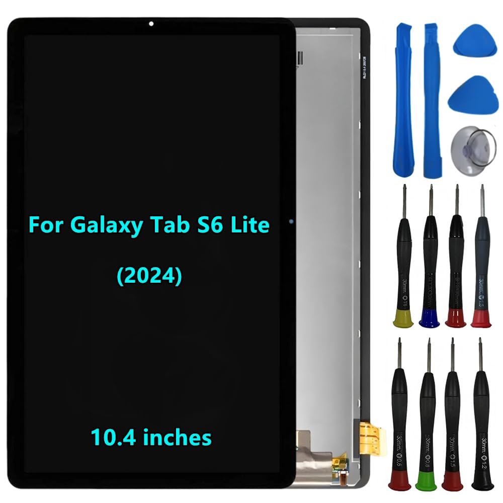 10.4" for Samsung Galaxy Tab S6 Lite Screen Replacement Galaxy Tab S6 Lite 2024 SM-P620 SM-P625 Display Touch Screen Digitizer Assembly with Repair Tool