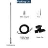 27MHz CB Radio Antenna Kit w/Clip Mount Base 13ft RG-58 Cable PL-259 BNC Connector - Long Range Mobile Whip Antenna for Car Pickup Truck Vehicle Hood Hatch Lip view 3
