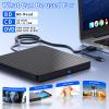 aelrsoch External Blu ray Drives Player Read/Write Compatible Bluray Burner USB 3.0 and Type-C DVD Burner blu ray Player for pc, Windows 7-11 & MacBlack view 3