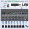 8 Port HDMI Displayport KVM Switch 2 Monitors 8 Computers 4K@60Hz EDID Simulation,8 PC Dual Monitor KVM Switch with 4 USB 3.0 Ports,Audio,RS232,with Wired Remote,12V Power Adapter and 8 USB Cable view 3