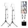 2 Pack LED Video Light kit, Studio lighs, USB 12Wpower,2900~7000K dimmable Photography Lighting, Tripod Stands and Phone Holder, can Record Life, Shoot Videos and Photos (PD360) view 1