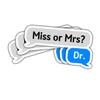 3 Pcs Feminist Stickers Miss or Mrs? Dr. Empowerment Vinyl Decals, Graduation Women in STEM Education Equality Stickers Die-Cut Waterproof for Laptop, Water Bottle, Phone view 1