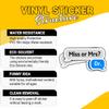 3 Pcs Feminist Stickers Miss or Mrs? Dr. Empowerment Vinyl Decals, Graduation Women in STEM Education Equality Stickers Die-Cut Waterproof for Laptop, Water Bottle, Phone view 3