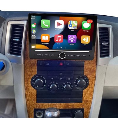 10 inch Android 14 Double Din Car Stereo for Jeep Grand Cherokee 2008-2010 Wireless Android Auto Radio Bluetooth Head Unit 2+32G Touchscreen Radio Backup Camera GPS Navi WiFi FM/RDS