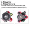 Luocute Tripod Head Leveling Base Camera Leveler, 3 Spirit Level Designs Aluminum LP64 Camera Tripod Ball Head Leveling Base Triple Wheel Leveler view 2