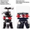 Luocute Tripod Head Leveling Base Camera Leveler, 3 Spirit Level Designs Aluminum LP64 Camera Tripod Ball Head Leveling Base Triple Wheel Leveler view 4
