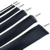 Flexible Expandable Braided Cable Sleeve - 10M Black PET Wire Wrap for Cable Management, 2-40mm Width,(12mm) view 3