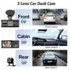 3 Channel Dash Cam Front and Rear Inside for Chevrolet Silverado 1500/GMC Sierra 1500 2019 2020 2021 2022 2023 2024, Dash Camera for Cars, 64GB Card Included, 170 Wide Angle, Loop Recording view 4