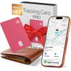SPOTMINDERS Apple MFi Certified Credit Card Wallet Tracker PRO Pink (iOS Only) Gifts for Her Works with Apple Find My Rechargeable Tracking Card for Women IP68 0.07" Slim Item Finder for Luggage Purse view 1