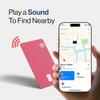 SPOTMINDERS Apple MFi Certified Credit Card Wallet Tracker PRO Pink (iOS Only) Gifts for Her Works with Apple Find My Rechargeable Tracking Card for Women IP68 0.07" Slim Item Finder for Luggage Purse view 4